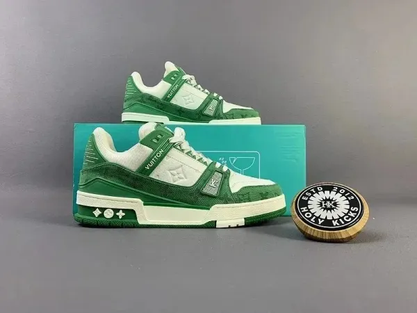 Louis Vuitton x Fragment Design Archlight Green White Sneakers - 2