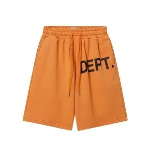 Gallery Dept. Logo Print Orange Sweatshorts - 14