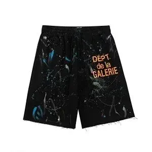 Gallery Dept. Logo Print Orange Sweatshorts - 10