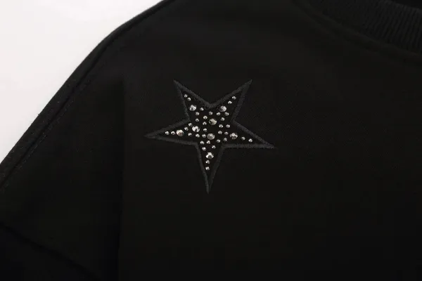 Givenchy Star-Embellished Black Crewneck Sweatshirt - 4