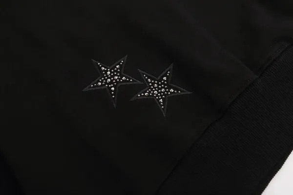 Givenchy Star-Embellished Black Crewneck Sweatshirt - 6