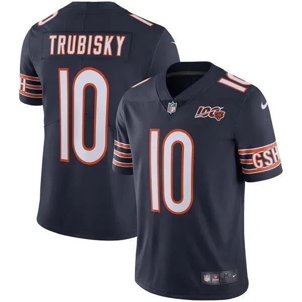 Nike Chicago Bears Mitchell Trubisky #10 NFL Limited Jersey Navy - 13