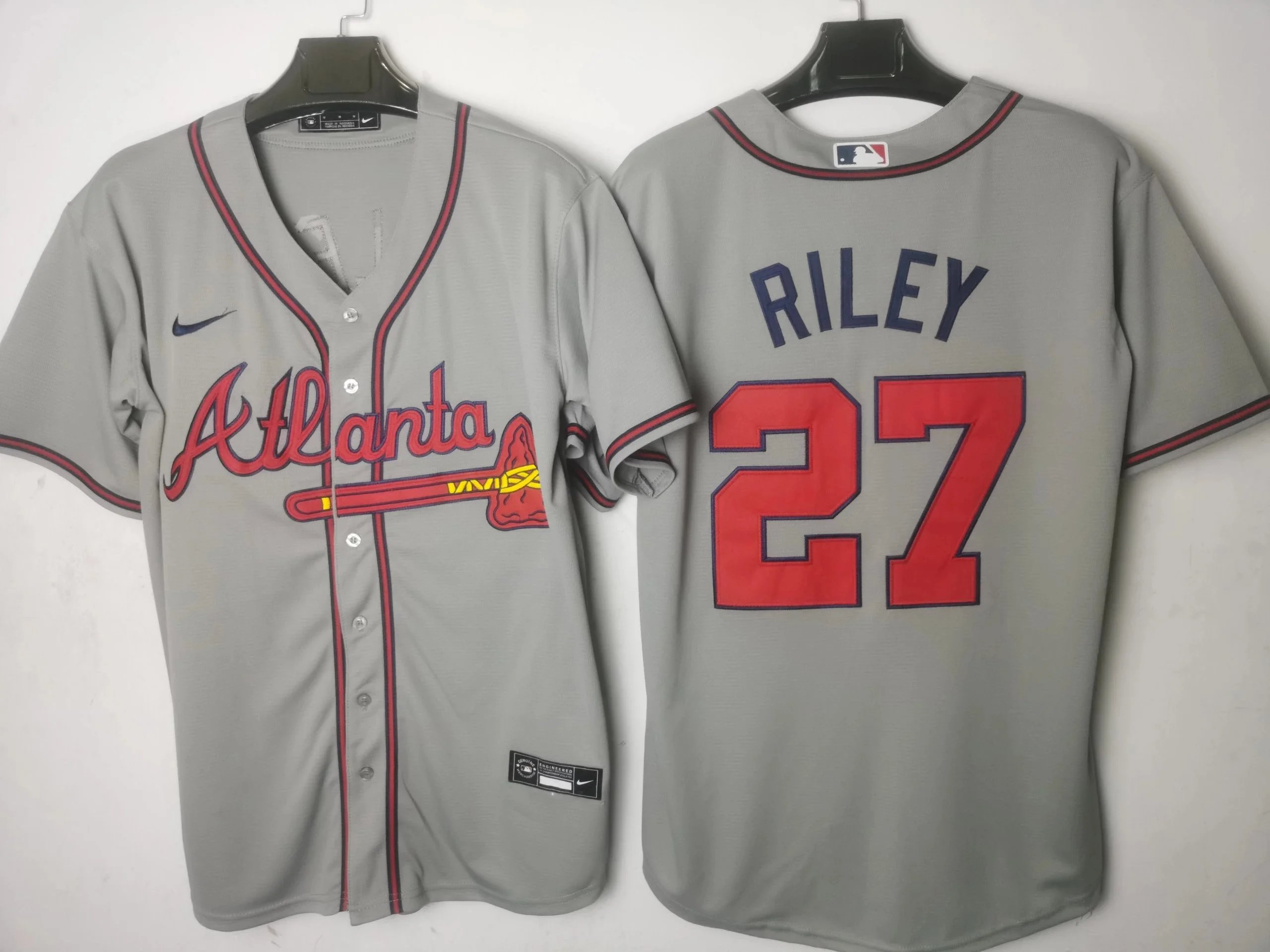 Nike MLB Atlanta Braves Ozzie Albies #1 White Authentic Jersey - 10