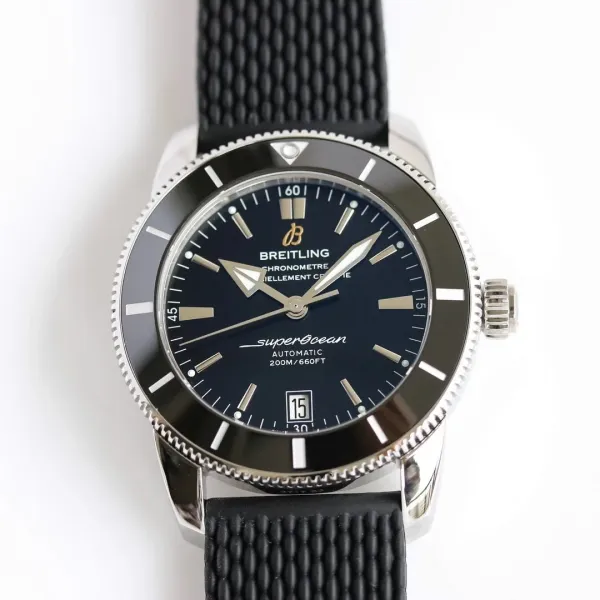 Breitling Superocean Automatic Blue Bezel White Dial Mechanical Watch - 12