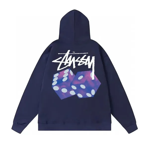 Stüssy Graphic Print Navy Hoodie - 4