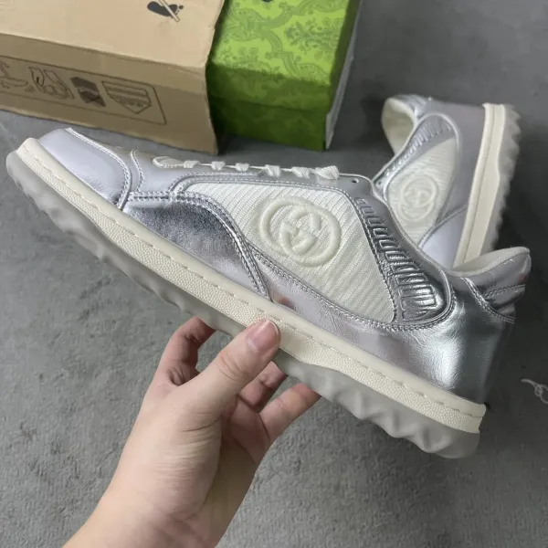 Gucci Rhyton Low Cream and Brown Sneakers - 15
