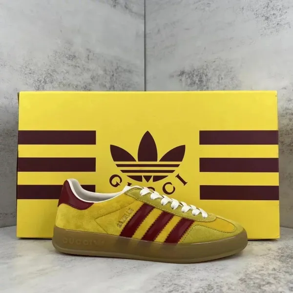 Adidas Originals Gazelle x Gucci White Navy Beige Sneakers - 14