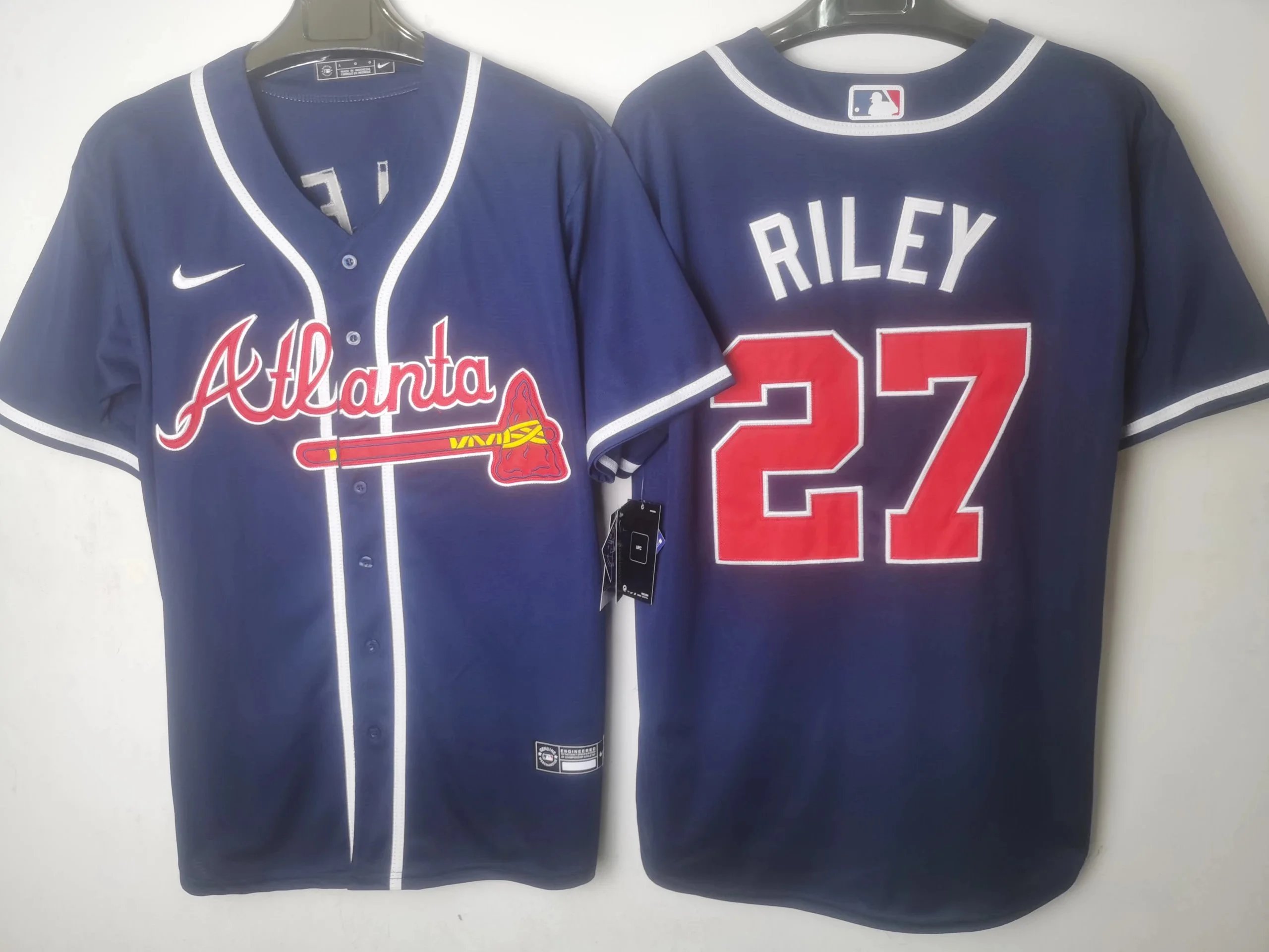 Nike MLB Atlanta Braves Ozzie Albies #1 White Authentic Jersey - 14
