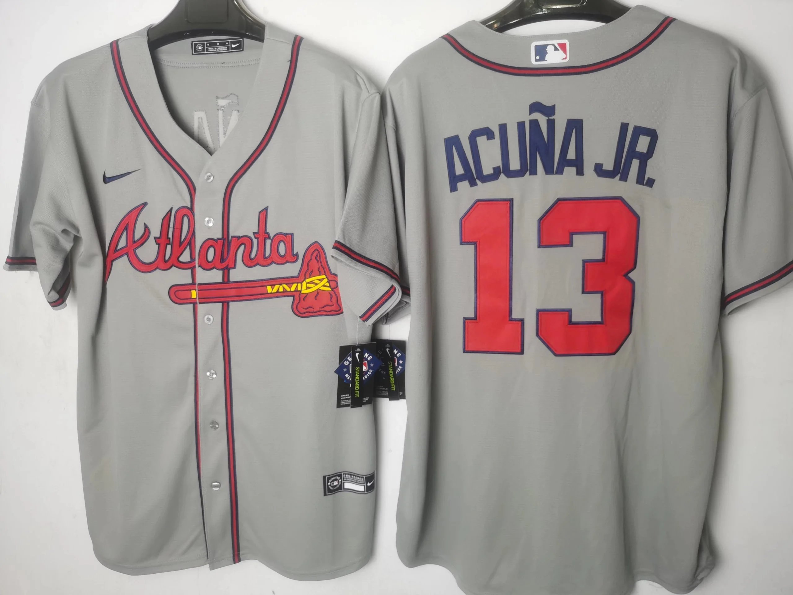 Nike MLB Atlanta Braves Ozzie Albies #1 White Authentic Jersey - 12