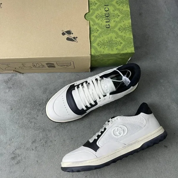 Gucci Rhyton Low Cream and Brown Sneakers - 5