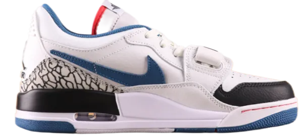 Air Jordan 3 Retro White/Blue Elephant Sneakers - 1