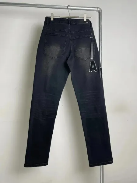 Amiri MIRI Embroidered Denim Jeans Navy - 9