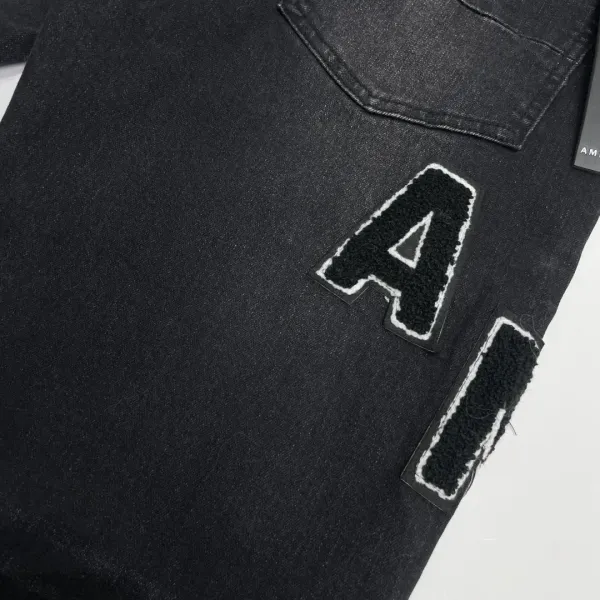 Amiri MIRI Embroidered Denim Jeans Navy - 14