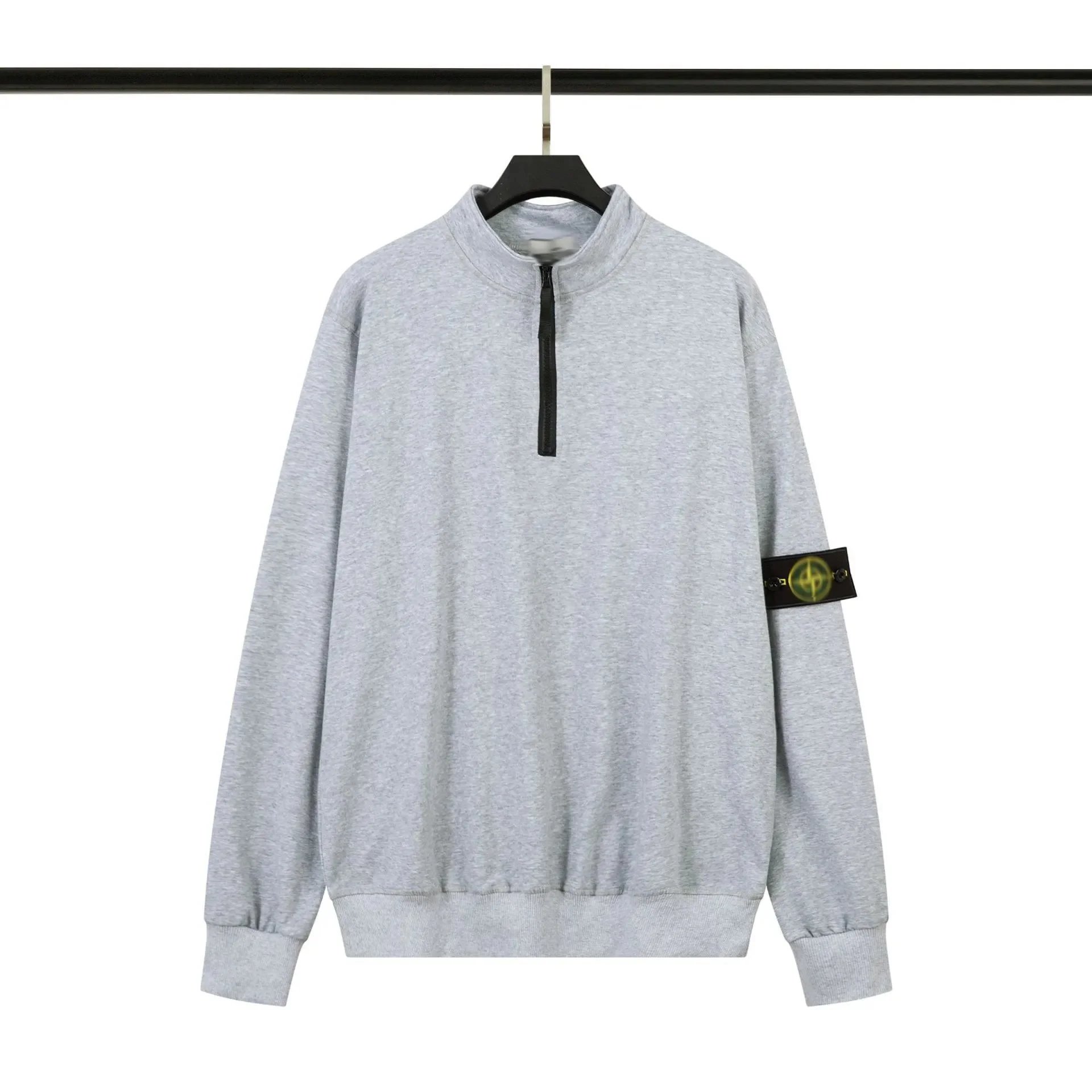 Stone Island Quarter Zip Sweatshirt Grey