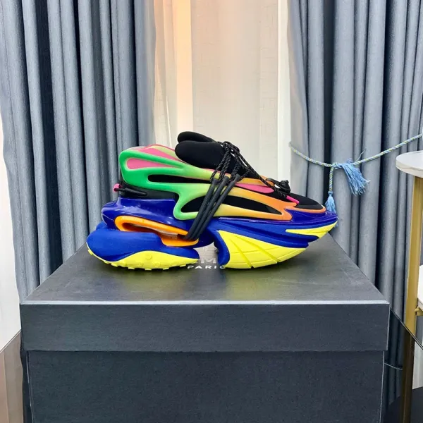 Balenciaga Triple S Neon Yellow Black White Sneakers Chunky Sneakers - 8
