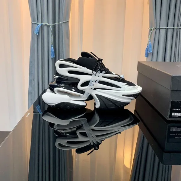 Balenciaga Triple S Neon Yellow Black White Sneakers Chunky Sneakers - 3