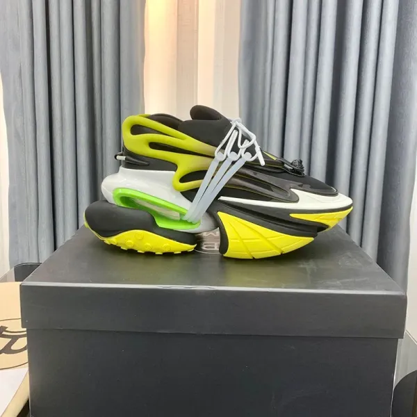 Balenciaga Triple S Neon Yellow Black White Sneakers Chunky Sneakers - 1