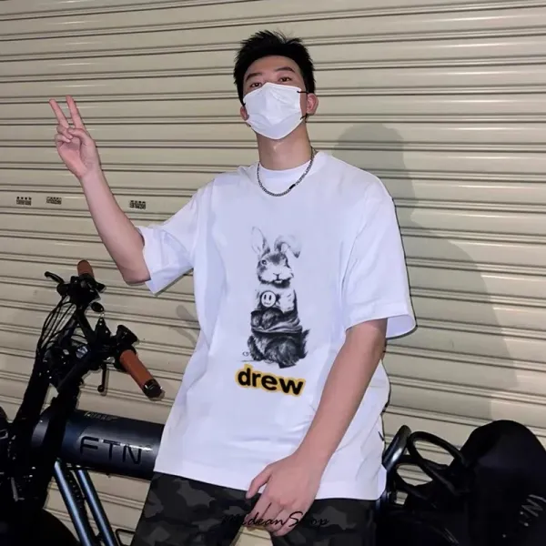 Drew House Rabbit Graphic T-Shirt White - 1