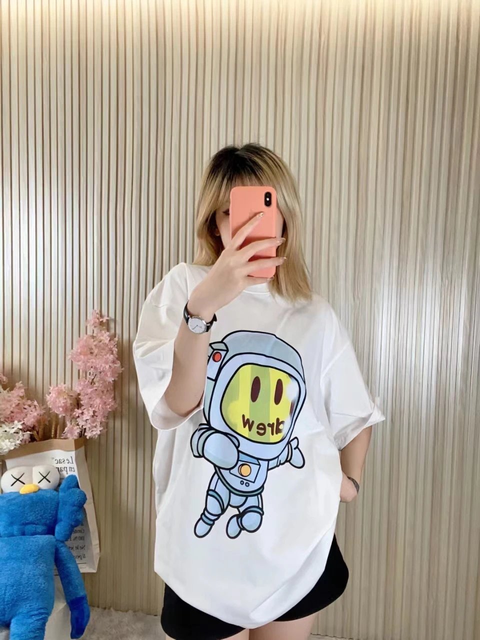 Drew House Dino Smiley Purple Oversized T-Shirt - 5