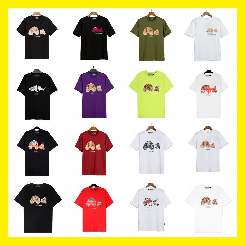 PA Headless Bear Short Sleeve T-Shirt Couple Matching Tee for Men and Women