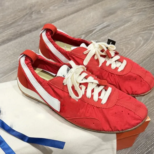 Nike Waffle Racer Red Gum Sole Sneakers - 2