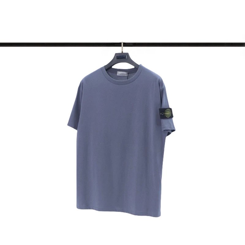 Stone Island T-shirt Sleeve Compass Patch Blue