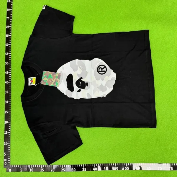 A Bathing Ape ABC Camo Big Ape Head Black T-Shirt - 1
