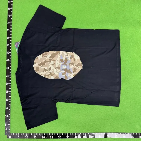A Bathing Ape Camo Oval Logo Black T-Shirt - 1