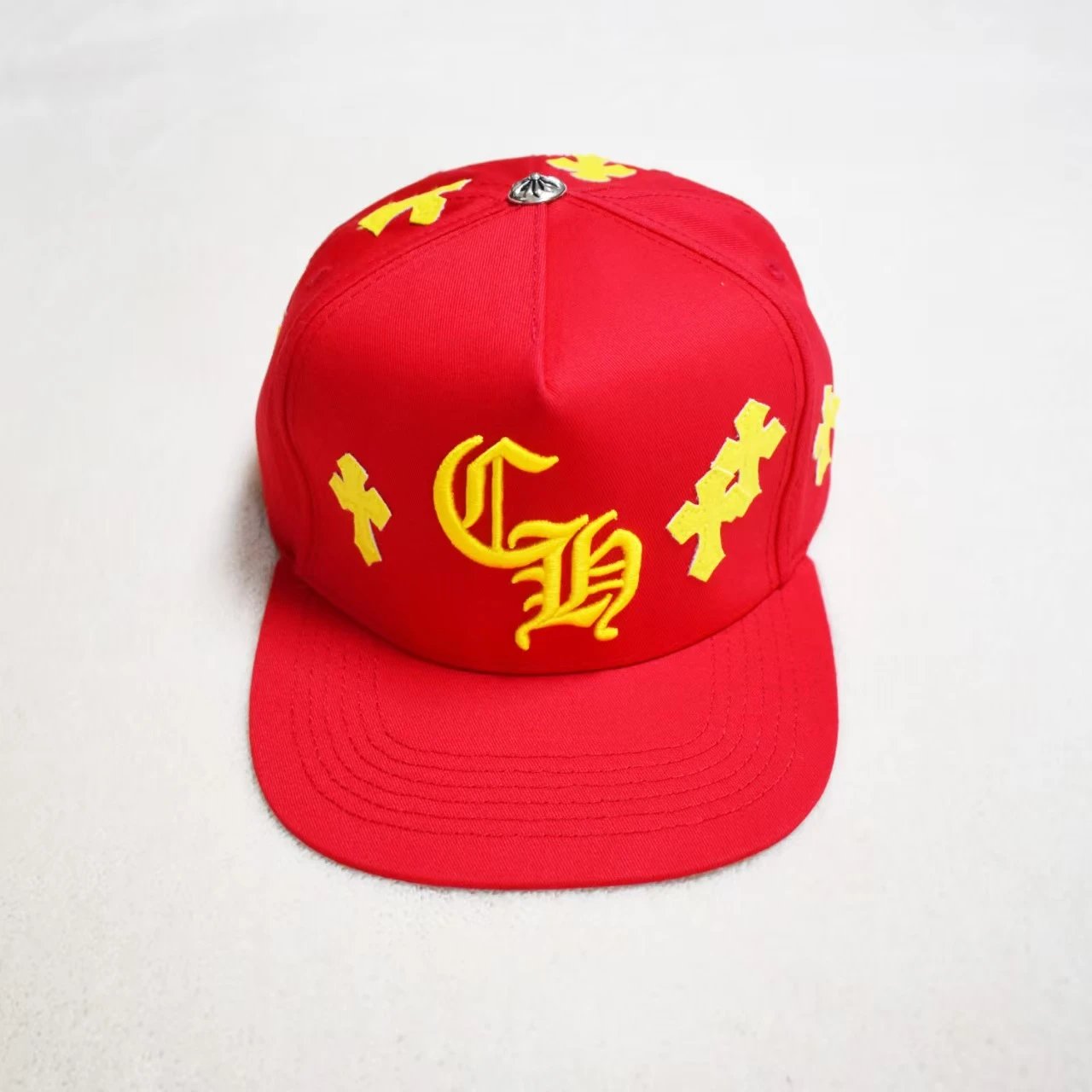 CH+ Cross Leather Patch Red Yellow