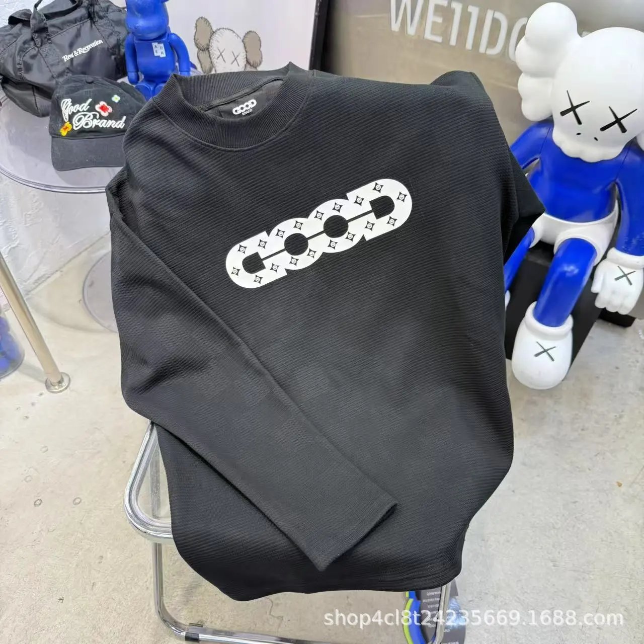 DPLS x Los Angeles Polo Sweater Navy and Beige - 3