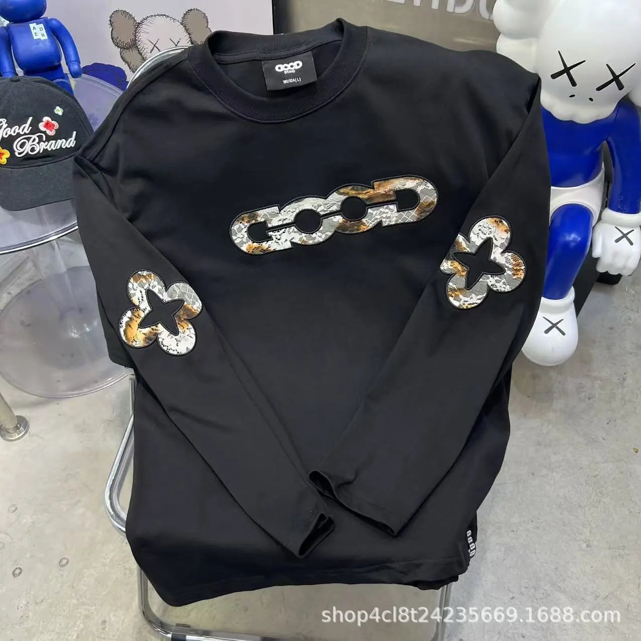 DPLS x Los Angeles Polo Sweater Navy and Beige - 8