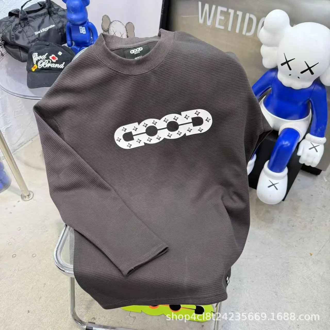 DPLS x Los Angeles Polo Sweater Navy and Beige - 4