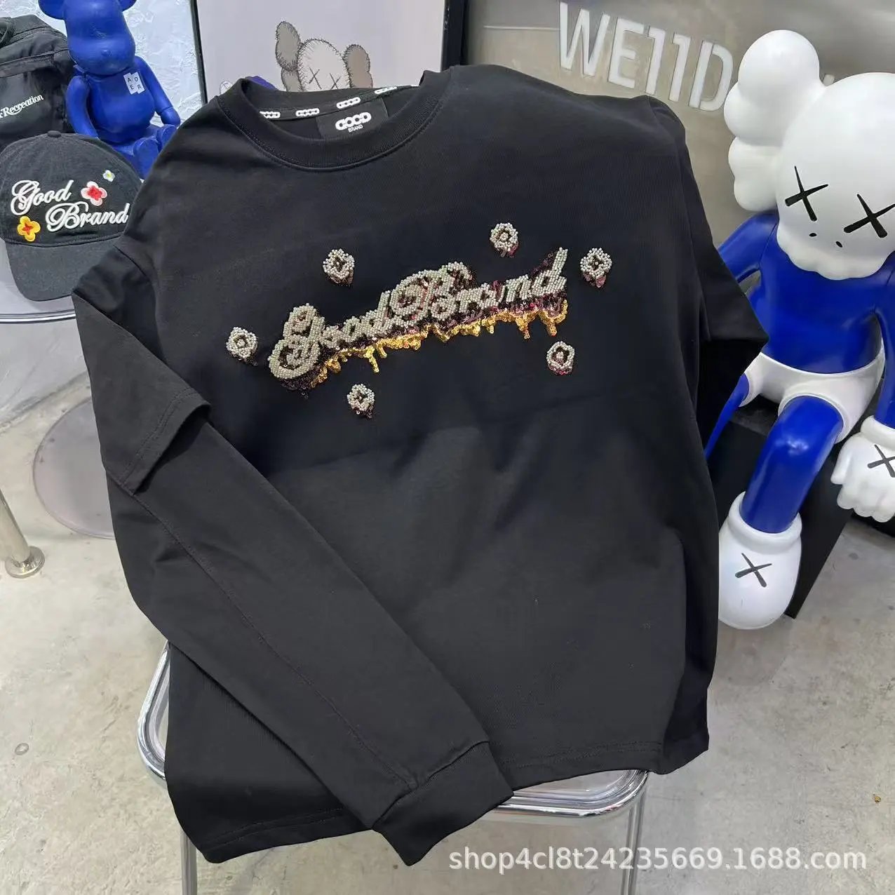 DPLS x Los Angeles Polo Sweater Navy and Beige - 15