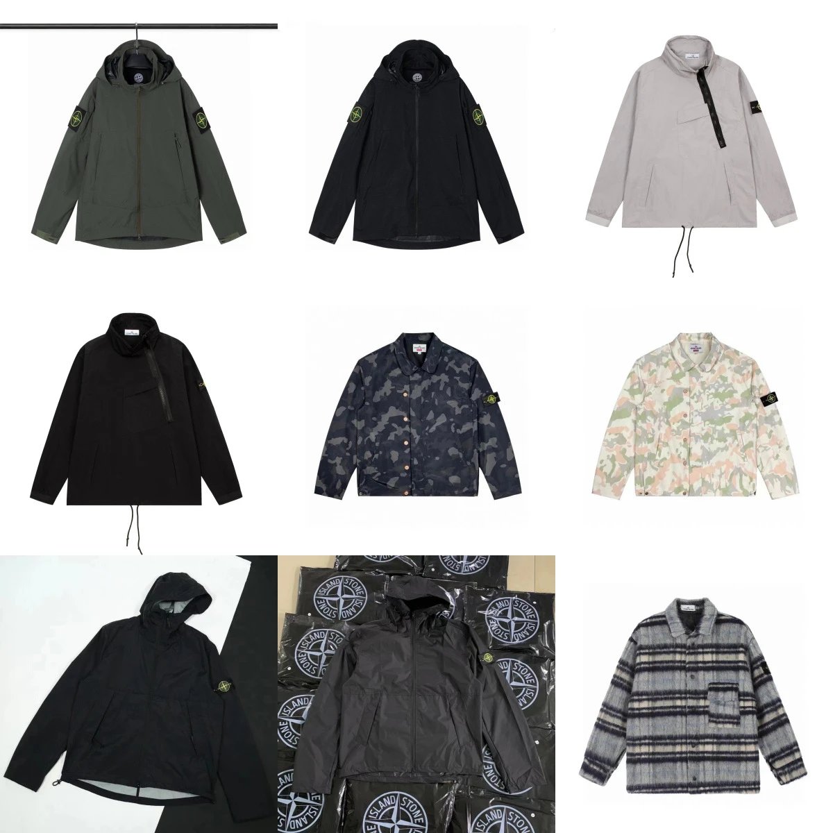 Stone Island Various Color Jackets and Shirts Collection