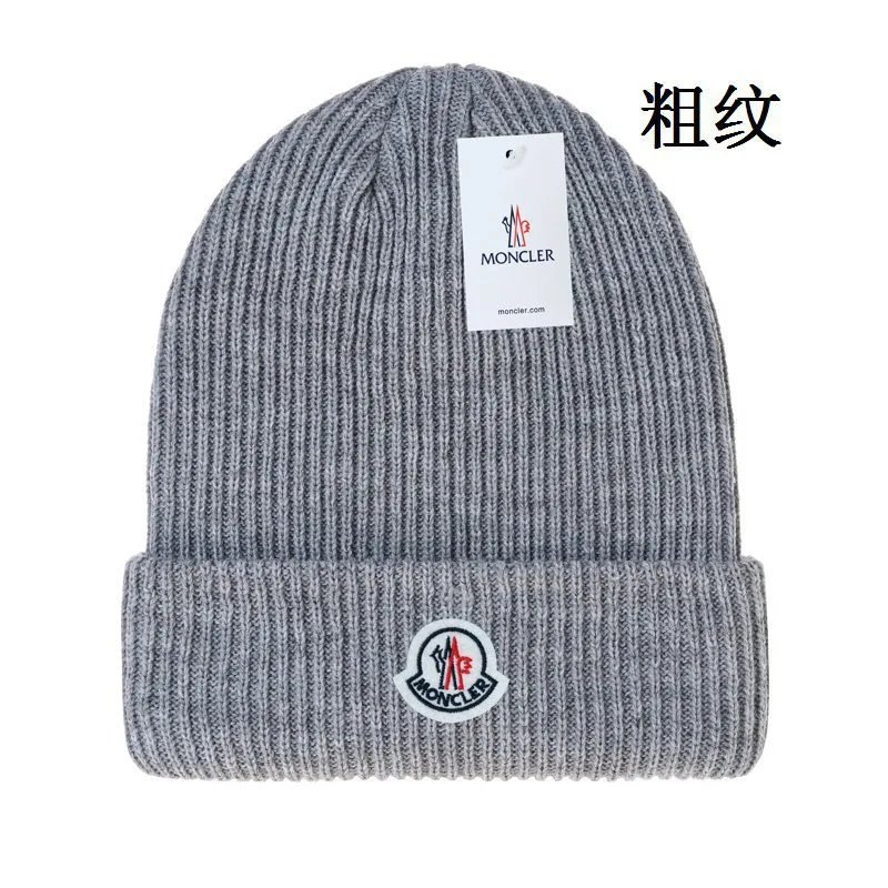 Moncler Ribbed Knit Beanie Hat