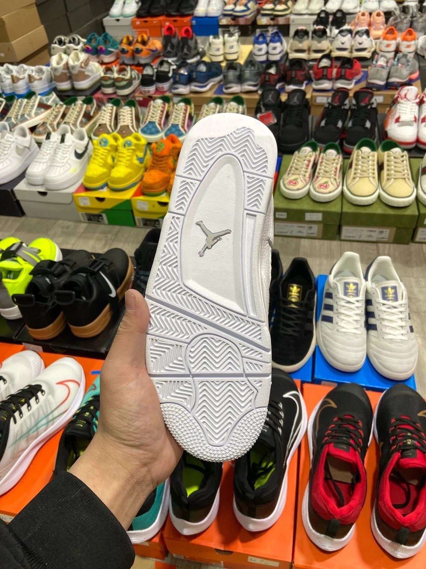 Nike Air Jordan4 Low AJ4中帮篮球鞋男女情侣鞋复古ins运动鞋气垫白色银扣