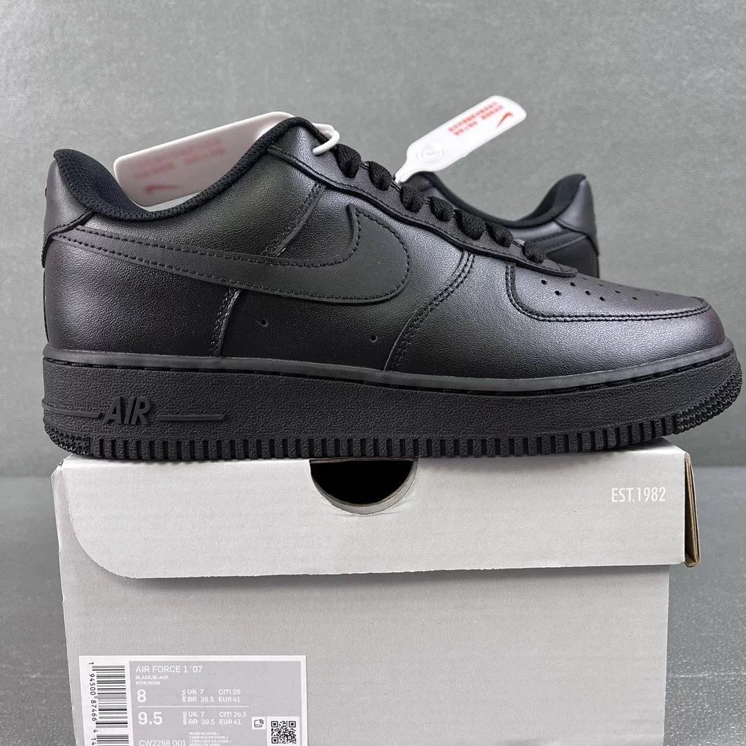 G AF1 Pure Black Low Top CW2288-001
