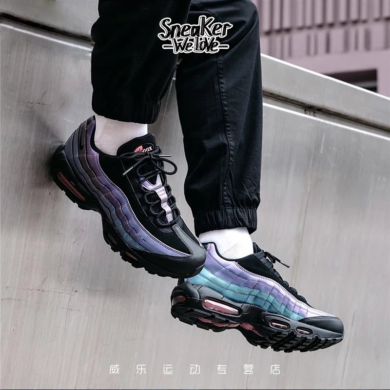 Nike耐克 Air Max 95 Premium 渐变紫男子气垫运动休闲跑鞋538416