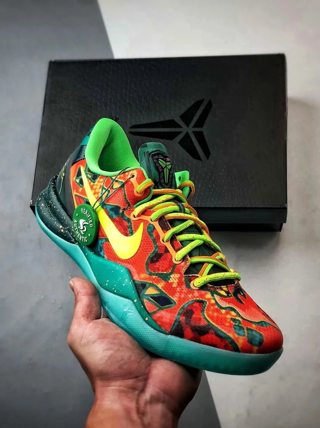 Kobe 8 What The Kobe (WTK) S2纯原生产线 科比八代 橙蓝拼色鸳鸯 实战篮球鞋 HM9621-90040-48.5