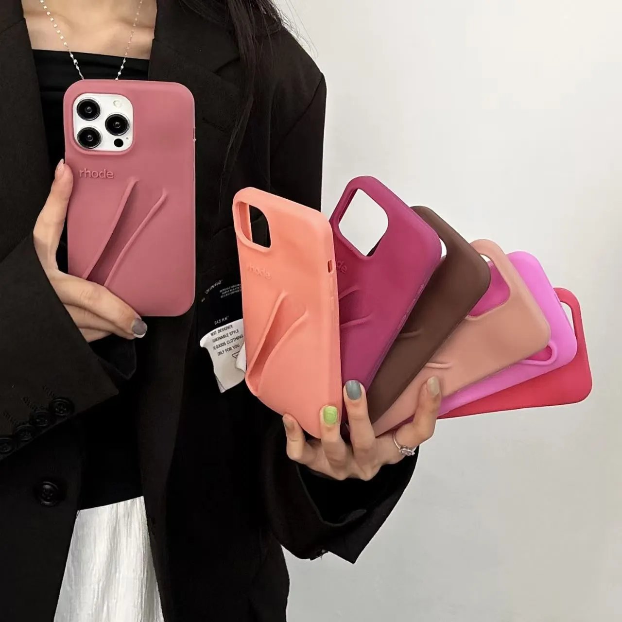 RHODE Peptide Lip Tint + Phone Case Set in Deep Brown Phone Accessories - 10