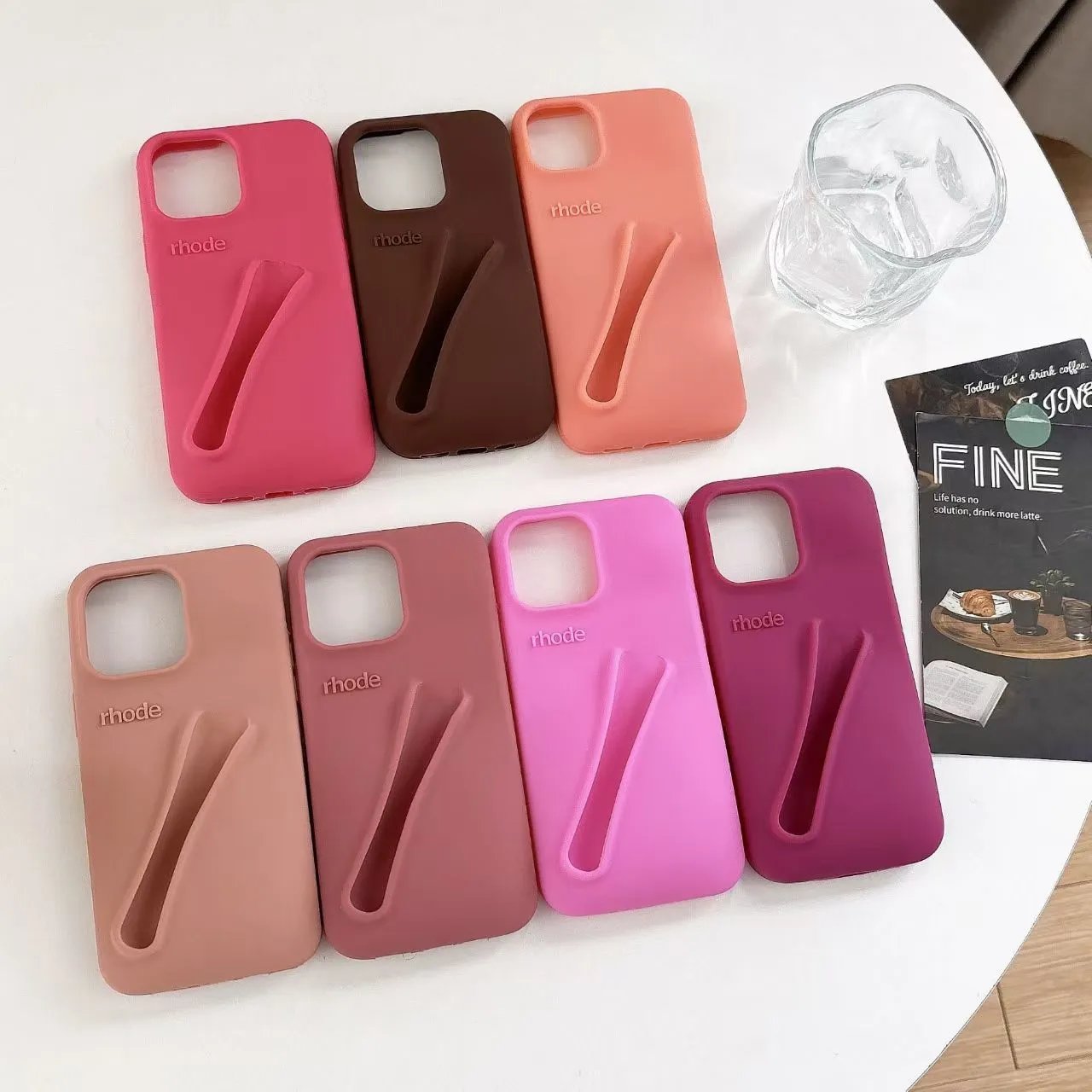 RHODE Peptide Lip Tint + Phone Case Set in Deep Brown Phone Accessories - 11