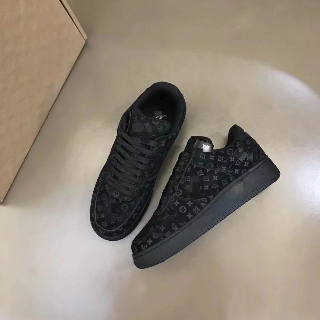 Nike x Louis Vuitton Air Force 1 Low Triple Black Monogram