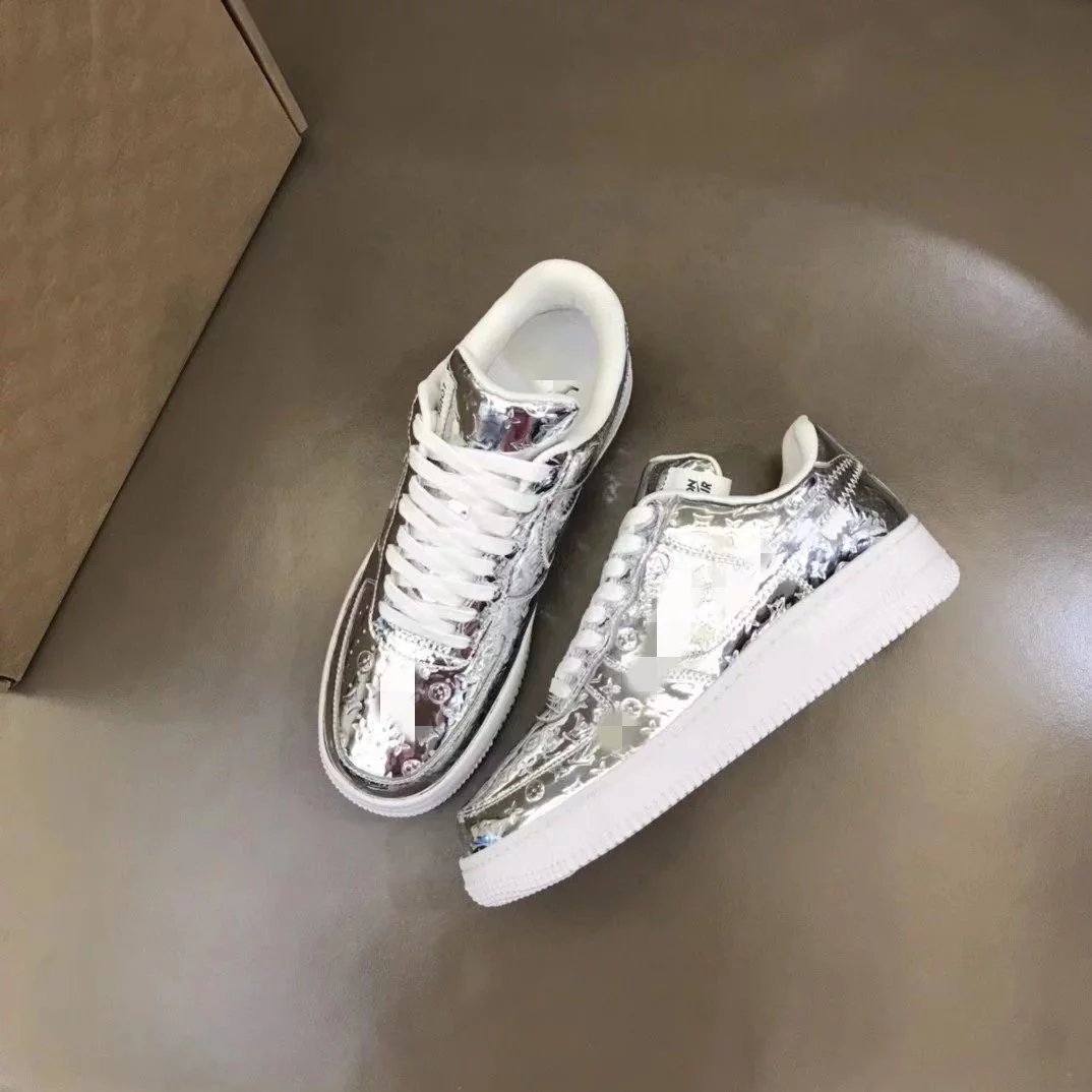 Nike Air Force 1 Low x Louis Vuitton Silver Metallic