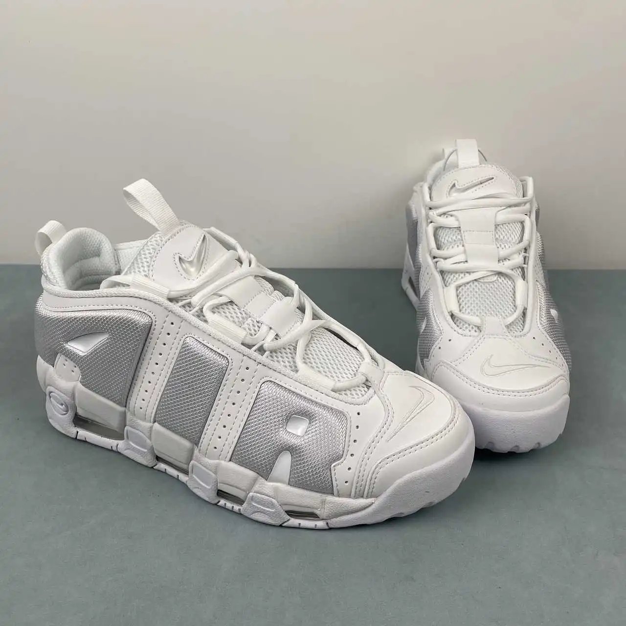 Nike Air More Uptempo Low White Silver – FZ3055-100 thumbnail 2