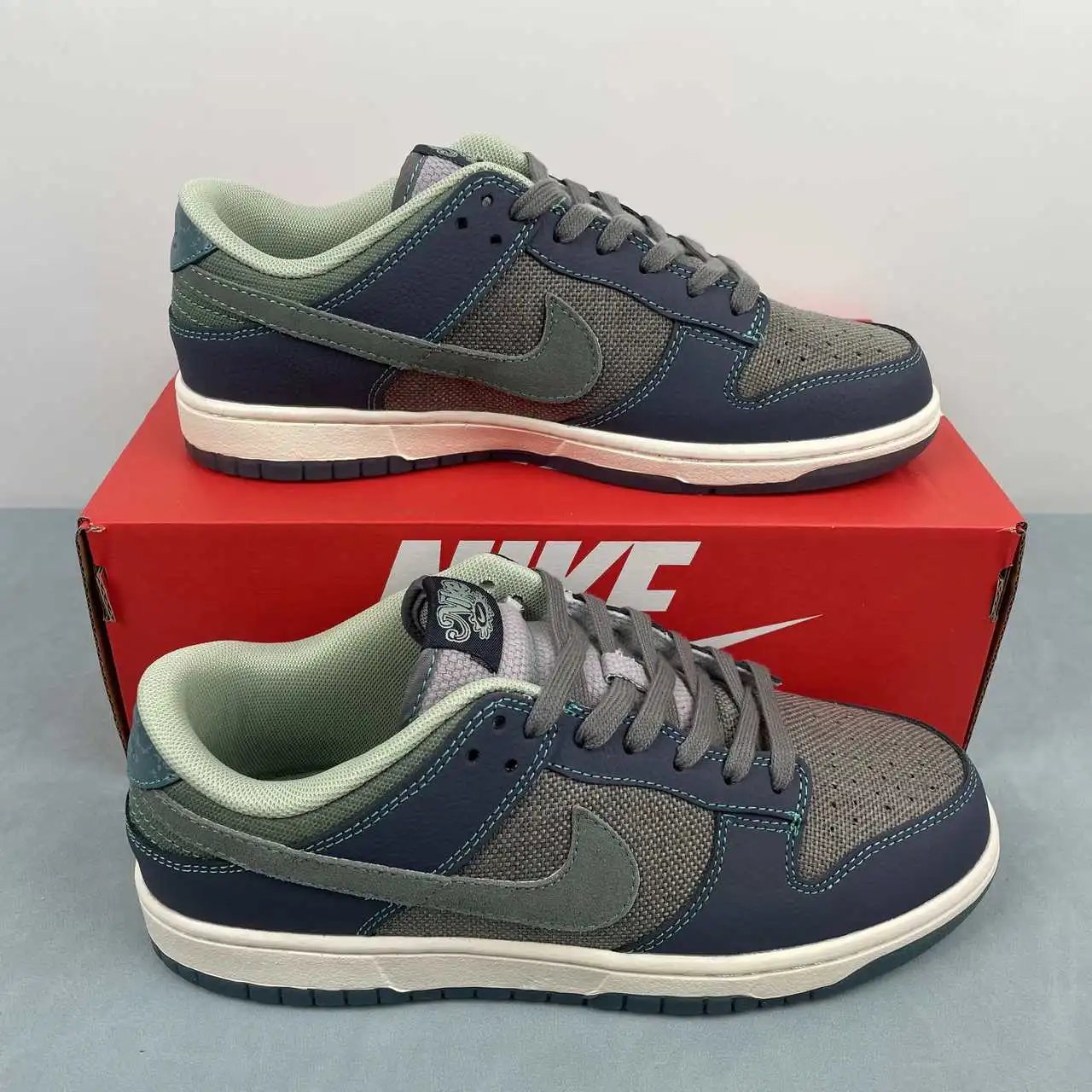 Nike Dunk Low Navy Grey Green Color-Blocked – IH1942-002