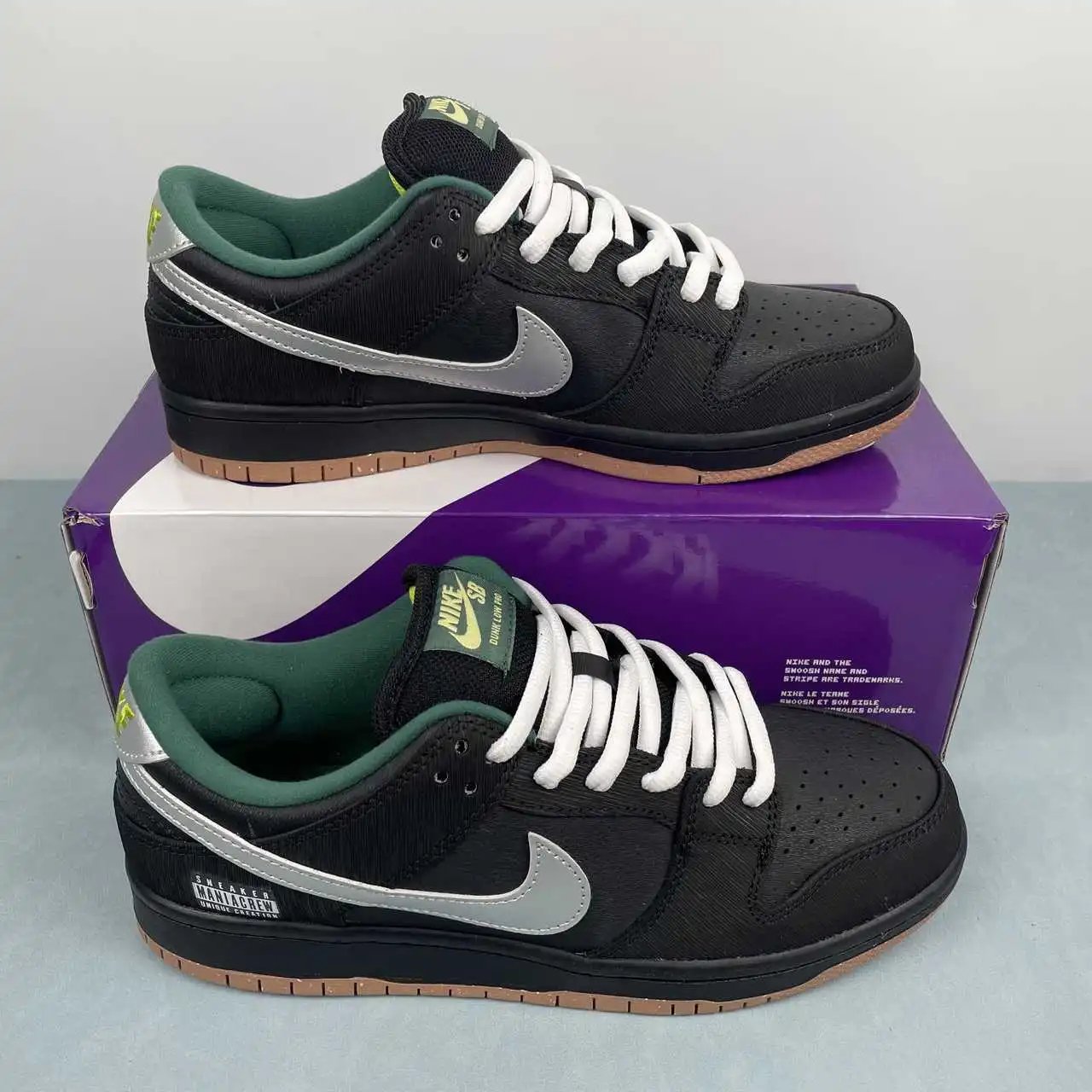 Nike Dunk Low Black Silver Green – FQ7585-200