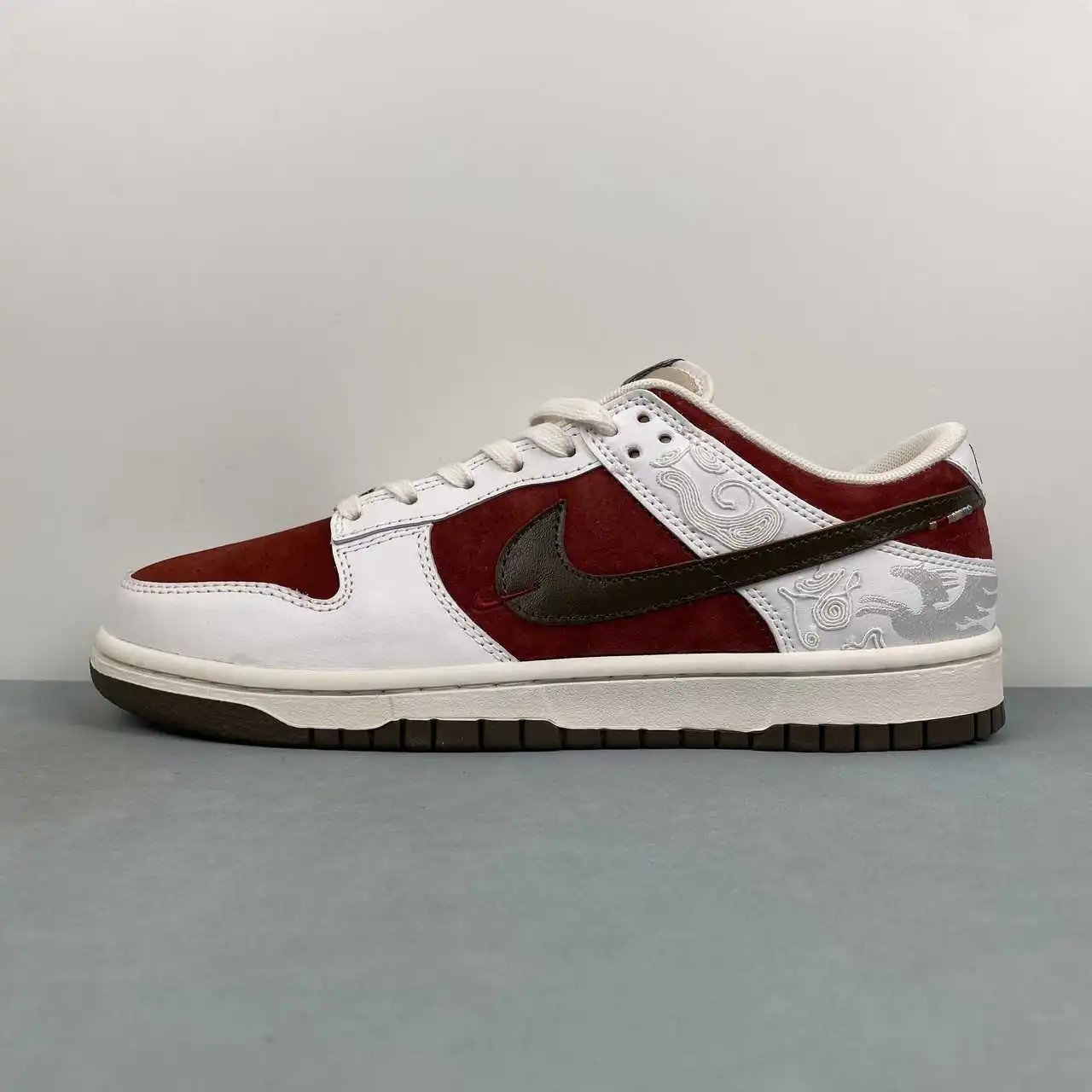 Nike Dunk Low Red White Brown Color-Blocked – IQ1118-220 thumbnail 4