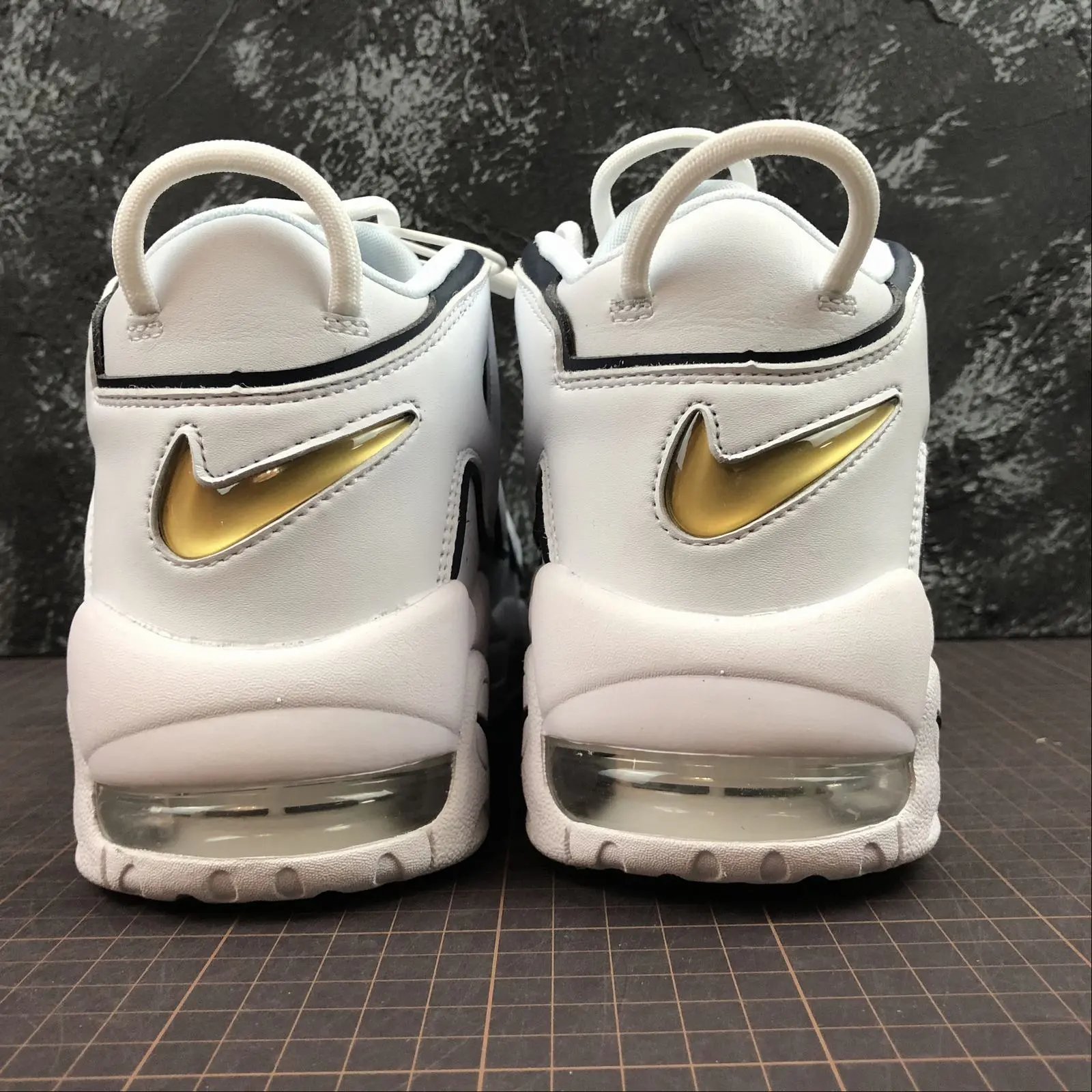 Nike Air More Uptempo White Black Gold thumbnail 3