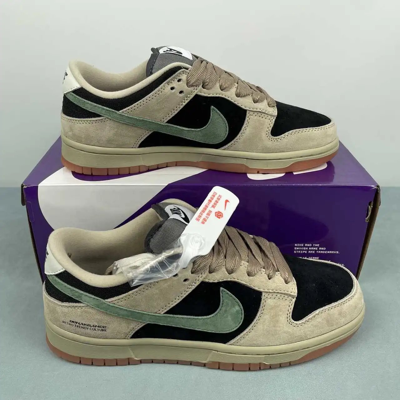 Nike Dunk Low Khaki Black Green Color-Blocked – HJ0367-200