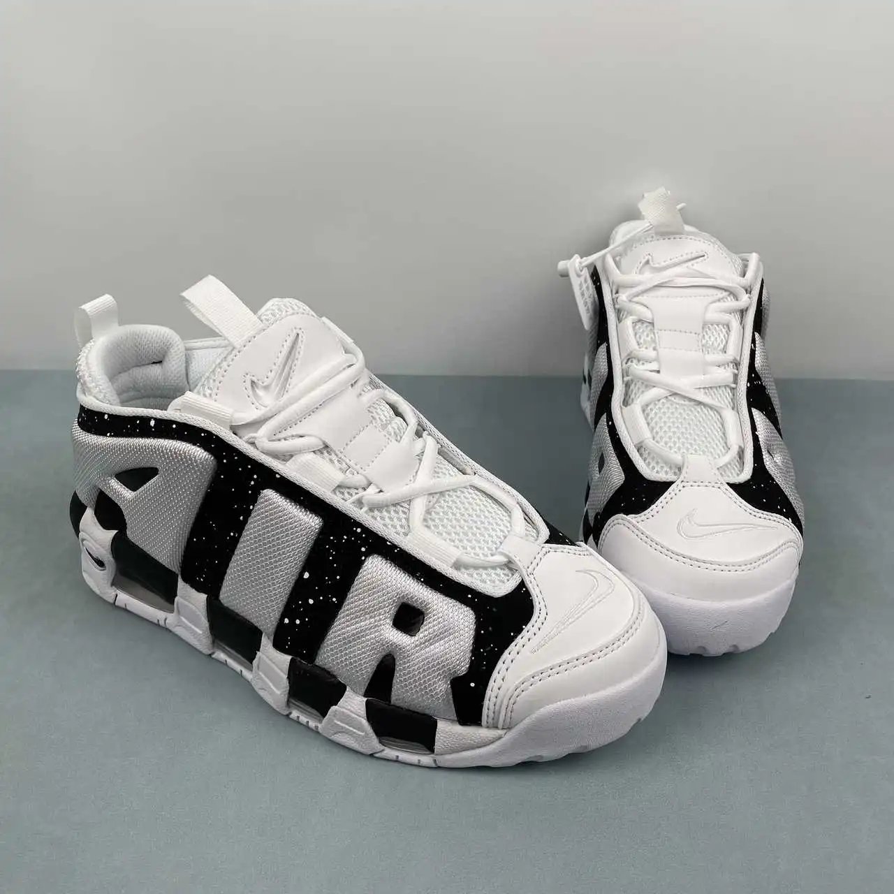 Nike Air More Uptempo Low Black White Splatter – FZ3055-100 thumbnail 2